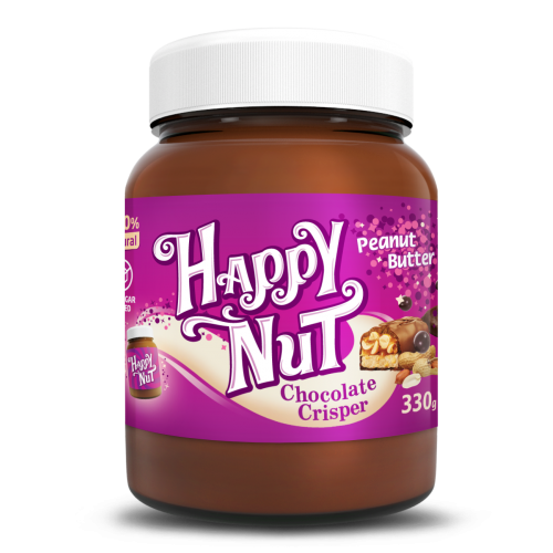 Happy Nut Арахисовая паста шоколадный кранч 330 гр. за 300 рублей — «NutritionBar»